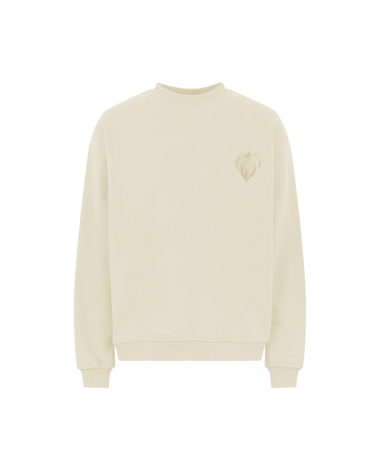 FLAMING HEART CREWNECK
