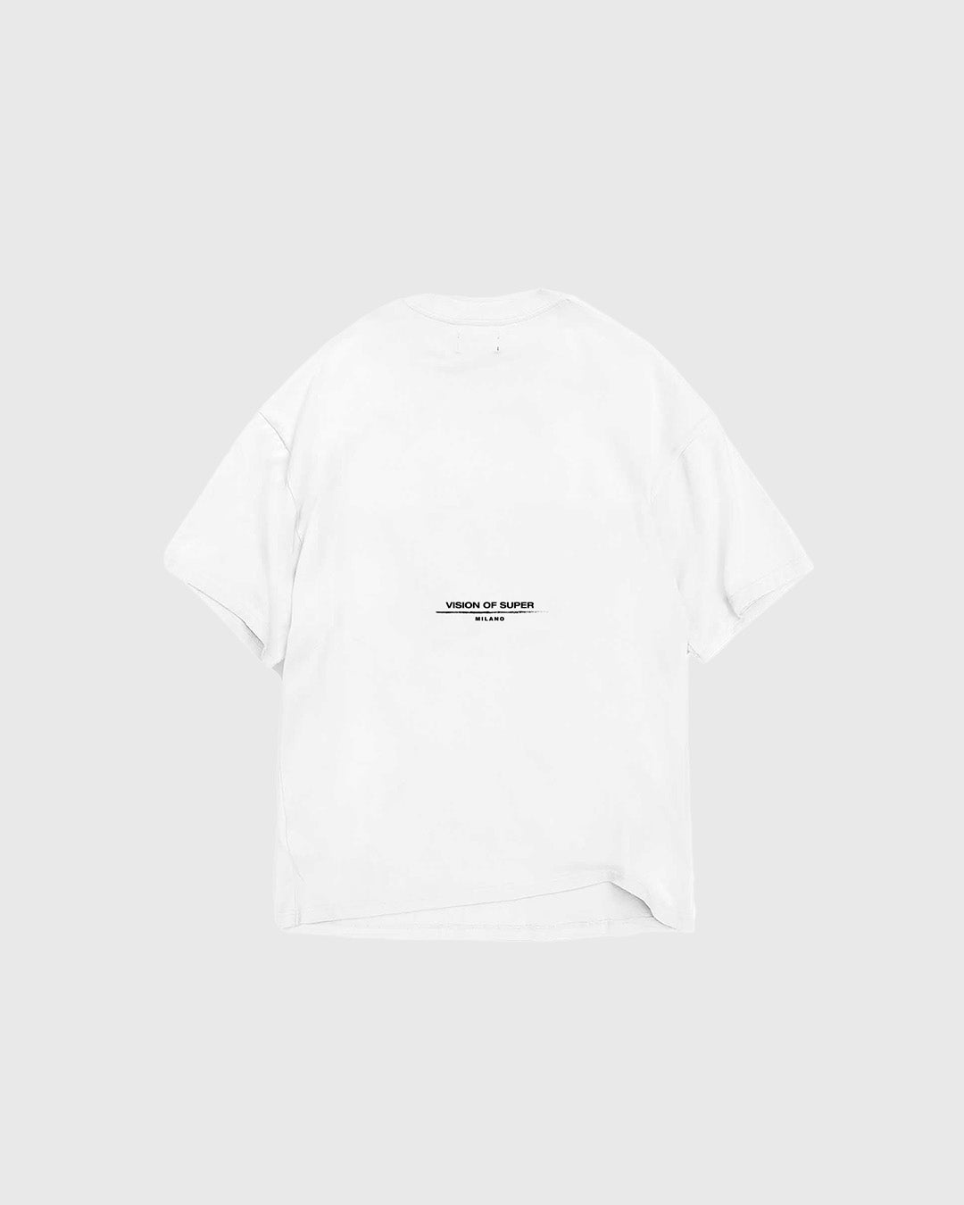 OFFWHITE TEE WITH EMBROIDERED FLAME