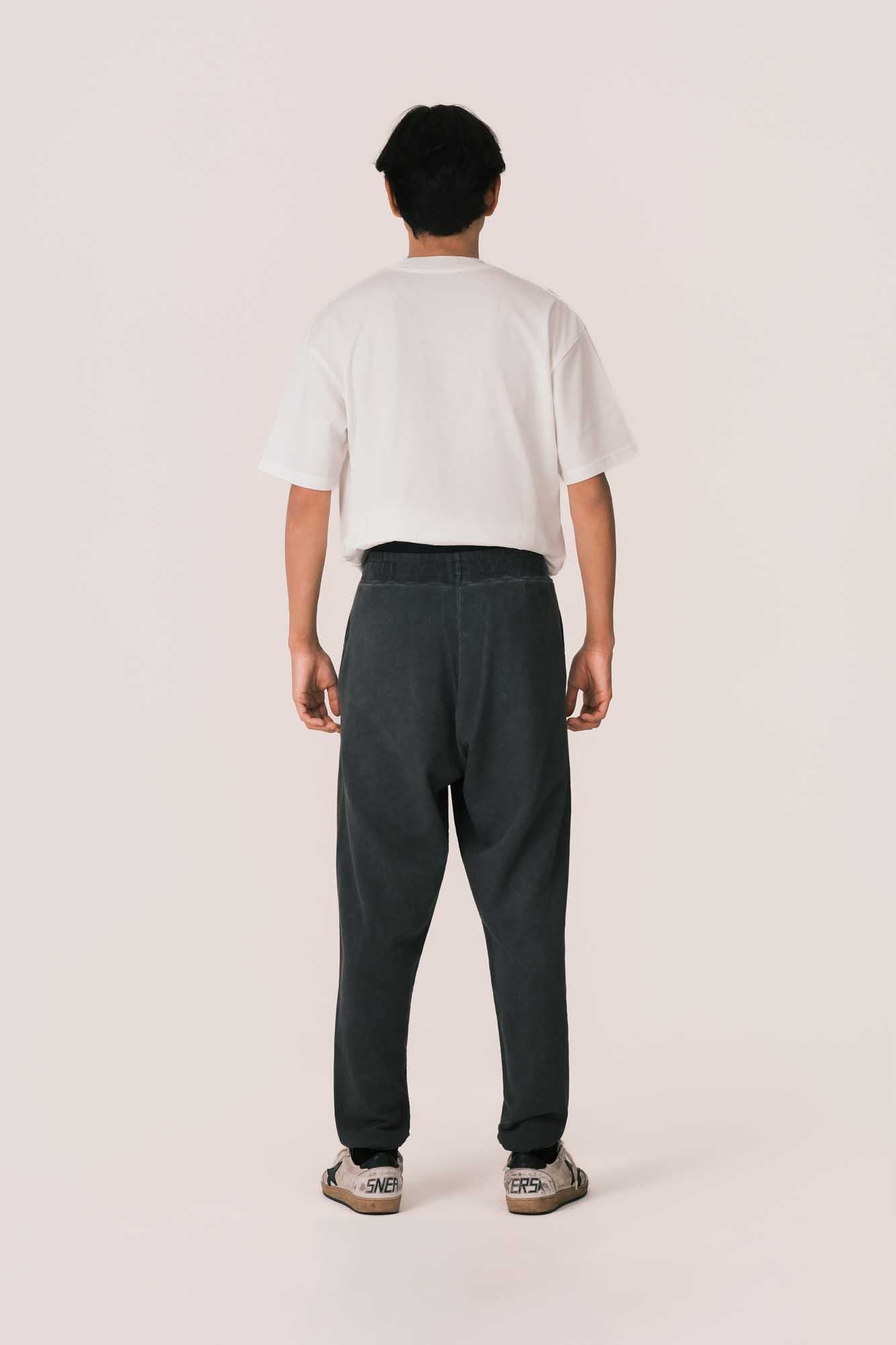 OFFWHITE TEE WITH EMBROIDERED FLAME