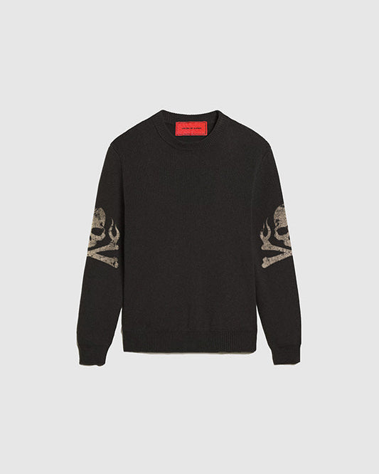 BLACK SWEATER WITH SKULL