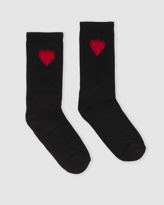 JACQUARD FLAMING HEART SOCKS