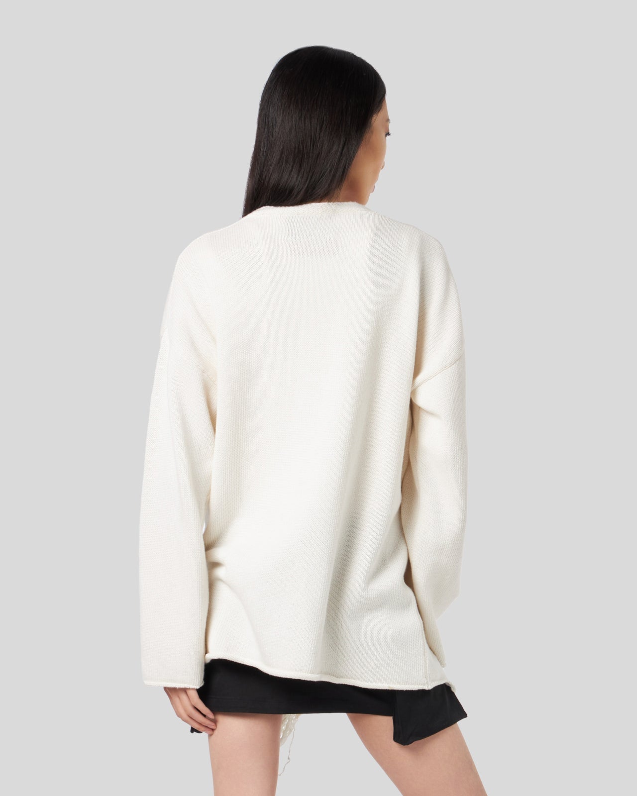 SAND CARDIGAN WITH PRINTED TRIBAL FLAMES