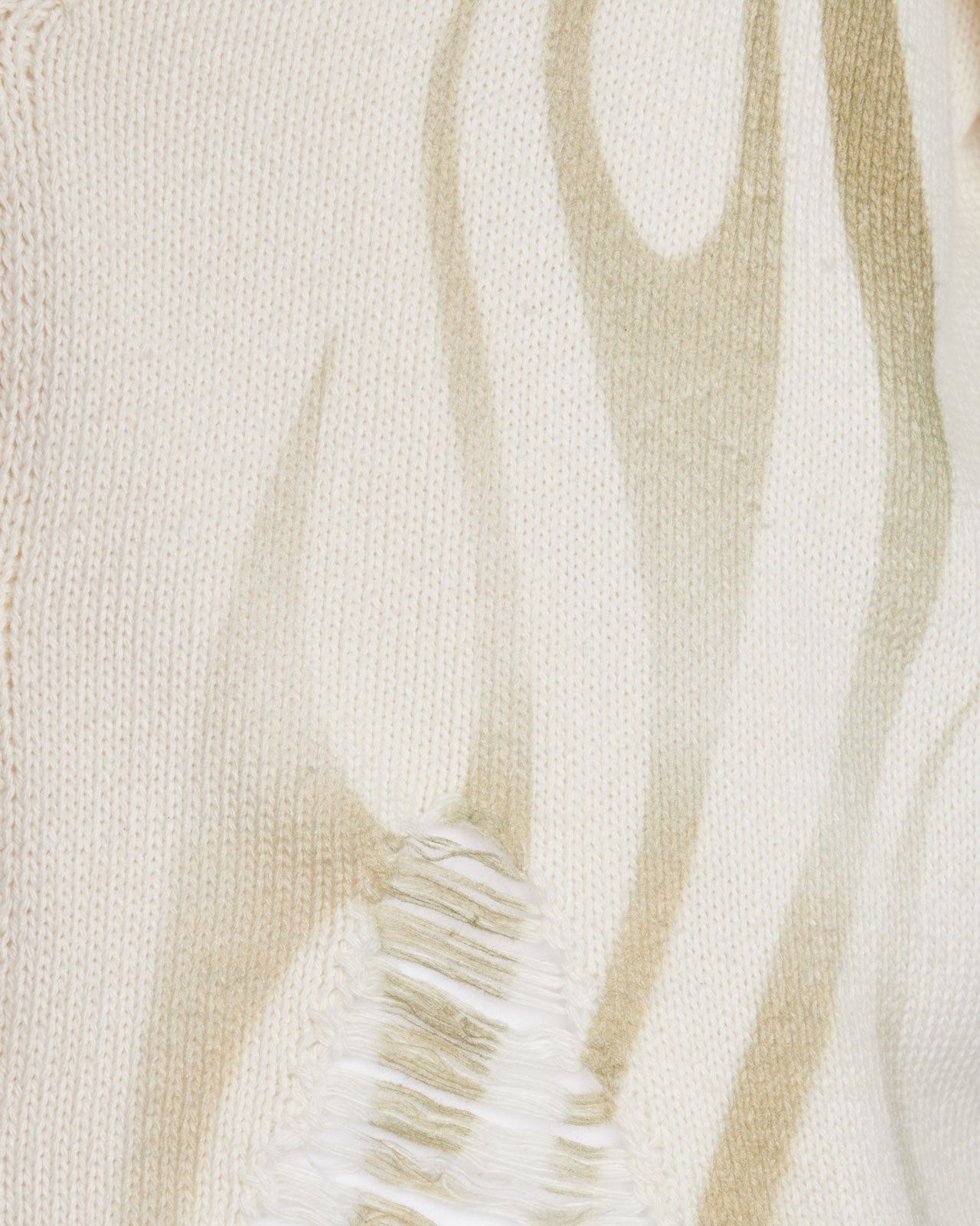 SAND CARDIGAN WITH PRINTED TRIBAL FLAMES