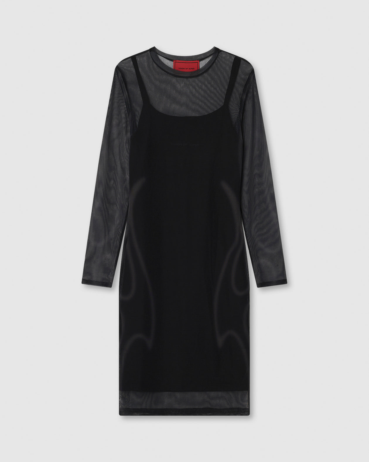 BLACK DRESS WITH SAND TRIBAL FLAMES