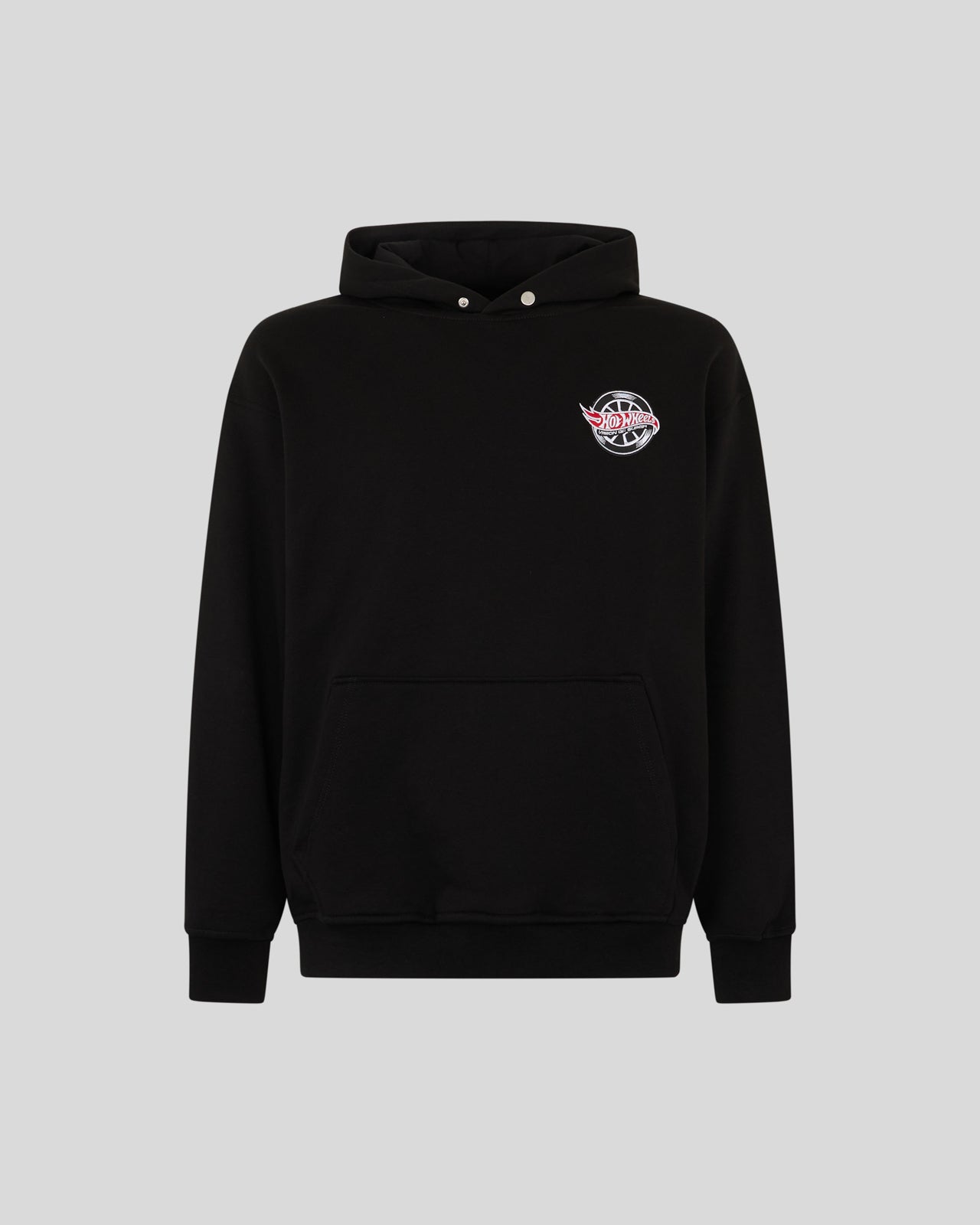 BLACK HOODIE WITH ICONIC WHEEL PRINT
