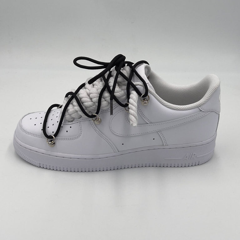 Nike Air Force 1 “Rope Laces White” Triple Black