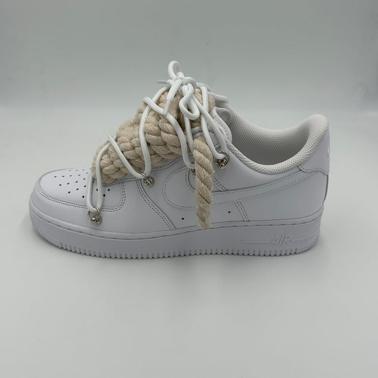 Nike Air Force 1 “Rope Laces Cream” Triple White
