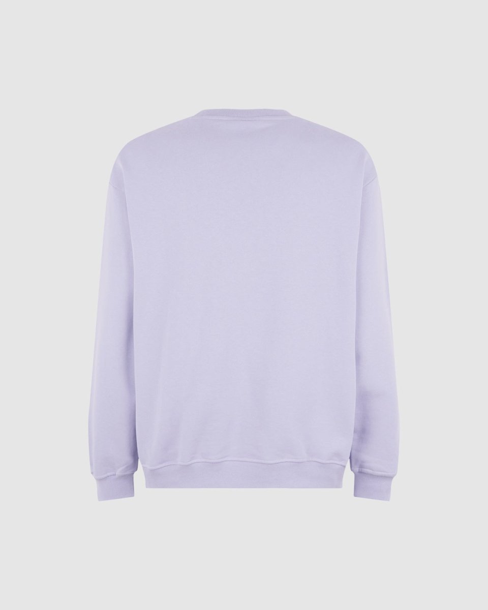 LILAC CREWNECK WITH EMBROIDERED FLAMING HEART - Vision of Super