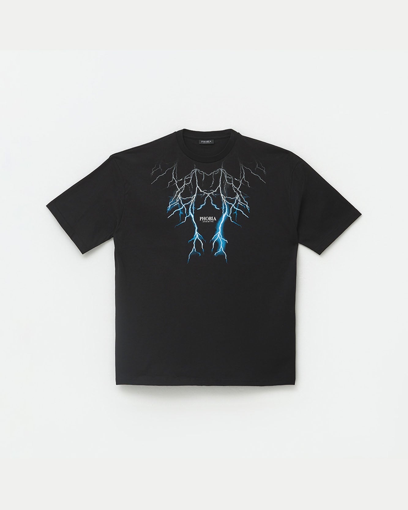 BLACK TEE WITH SHADE LIGHTNING SKY BLUE