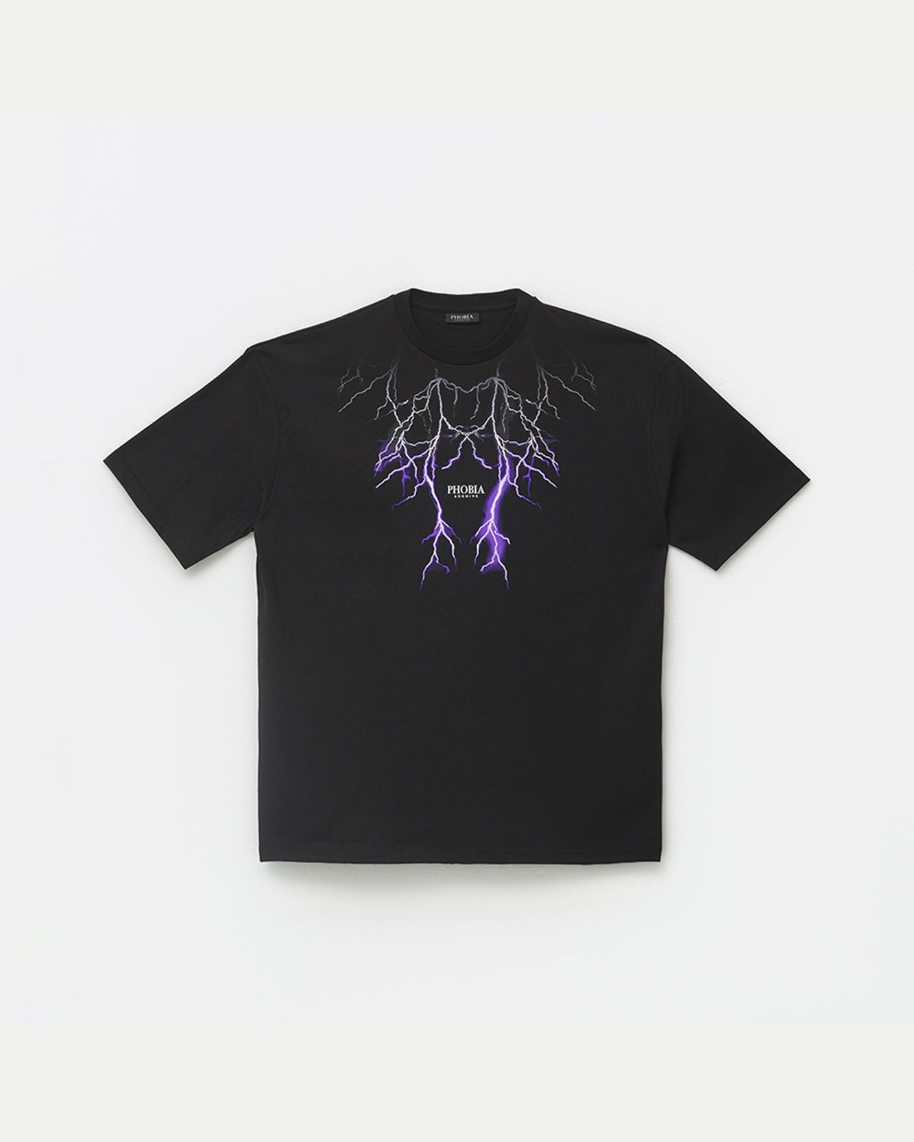 BLACK TEE WITH SHADE LIGHTNING PURPLE