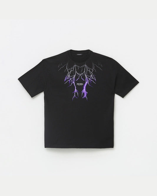 BLACK TEE WITH SHADE LIGHTNING PURPLE